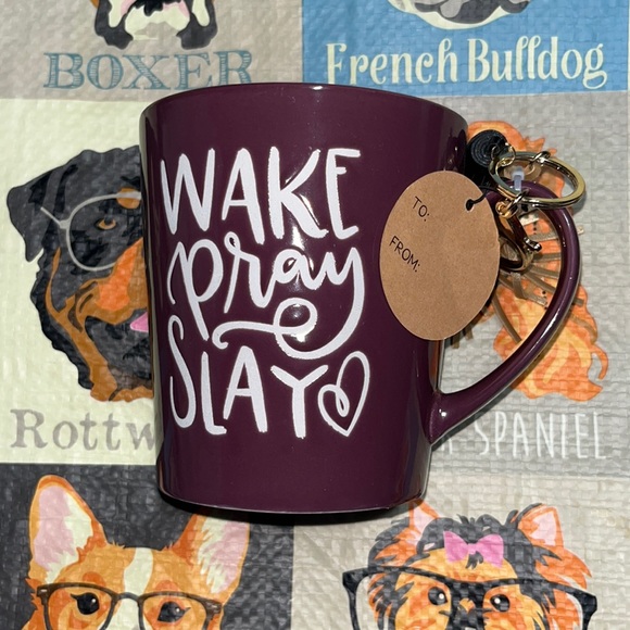 Wake Pray Slay Mug with Keychain - Picture 1 of 4
